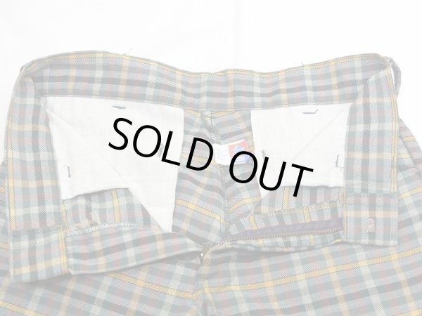 画像9: 70s ビンテージ Sears PUT ON SHOP ブロック チェック フレア パンツ (9)