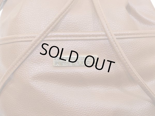 画像7: 90s PERRY ELLIS AMERICA フェイクレザー 巾着 ショルダー バッグ (7)