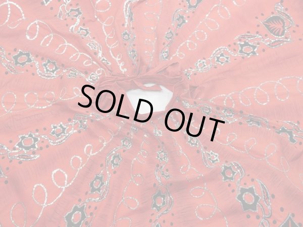 画像16: 50s ビンテージ Laoable スパンコール 絣 サーキュラー ラップ スカート  (16)