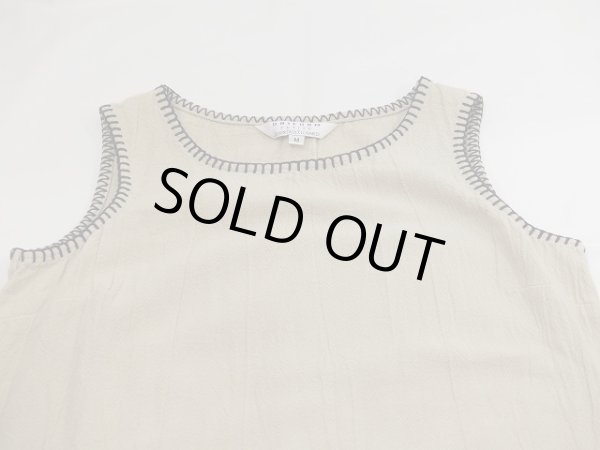 画像7: USA製  90s UNIFORM JOHN PAUL RICHARD ブランケットステッチ リネン風 コットン ノースリーブ ワンピース  (7)