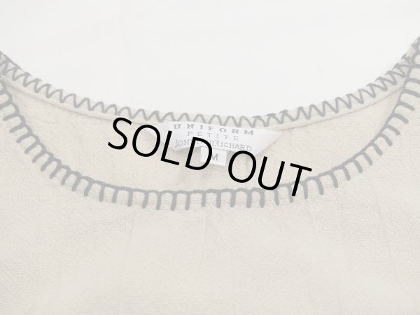 画像6: USA製  90s UNIFORM JOHN PAUL RICHARD ブランケットステッチ リネン風 コットン ノースリーブ ワンピース  (6)