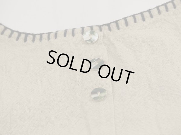 画像13: USA製  90s UNIFORM JOHN PAUL RICHARD ブランケットステッチ リネン風 コットン ノースリーブ ワンピース  (13)