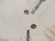 画像9: 90s SOSTANZA 襟付き 前開き メタルボタン ノースリーブ ホワイトカラー  ロング ワンピース ドレス (9)
