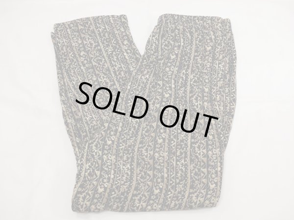 画像6: Rebecca Malone  幾何学模様 ツタ模様 ストライプ 総柄 レーヨン イージーパンツ  (6)