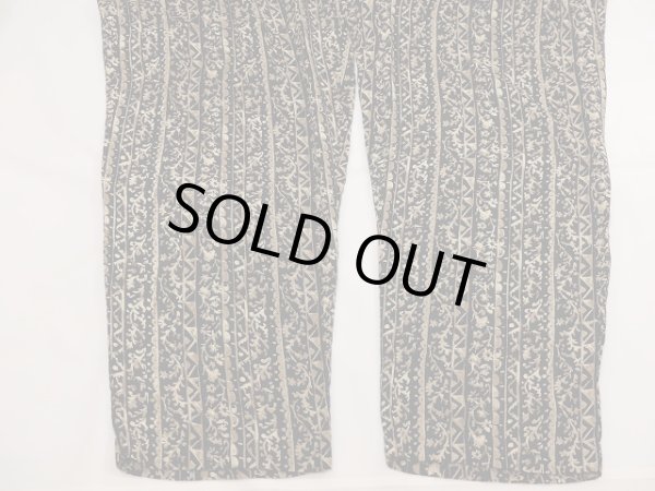 画像11: Rebecca Malone  幾何学模様 ツタ模様 ストライプ 総柄 レーヨン イージーパンツ  (11)