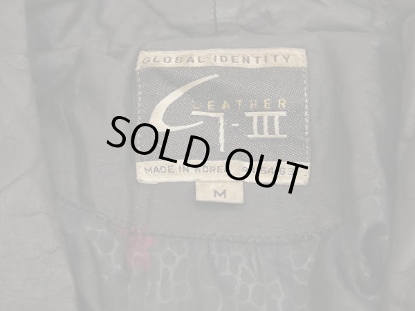 画像6: 80s ビンテージ G-III パイソン 切り替え デザイン レザー ロング テーラード ジャケット ユニセックス コート  (6)