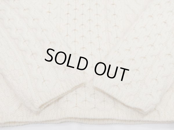 画像11: アイルランド製 arancrafts タートルネック ショート丈 ケーブル編み アラン フィッシャーマン セーター   (11)