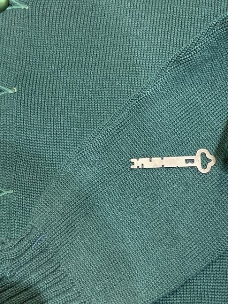 画像13: 50s ビンテージ Kandel Tiggerettes レタード レターマン バーシティ カーディガン ウール ニット カーデ (13)