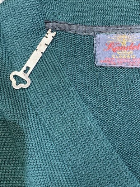 画像11: 50s ビンテージ Kandel Tiggerettes レタード レターマン バーシティ カーディガン ウール ニット カーデ (11)