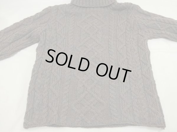 画像11: ENGLAND 英国 製 Paul James ケーブル編み タートルネック アラン ニット  セーター (11)