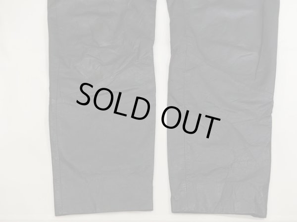 画像10: 80s ビンテージ BYRNES ＆ BAKER 2タック テーパード レザー パンツ   (10)