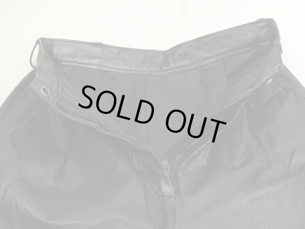 画像8: 80s ビンテージ BYRNES ＆ BAKER 2タック テーパード レザー パンツ   (8)