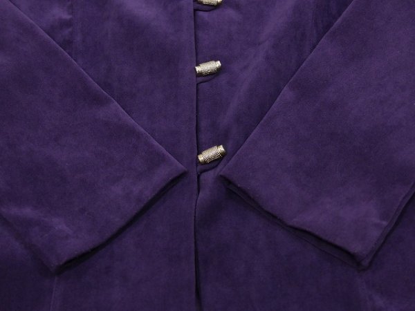 画像12: 90s R&K フェイクスエード マオカラー チャイナ ジャケット セットアップ   (12)