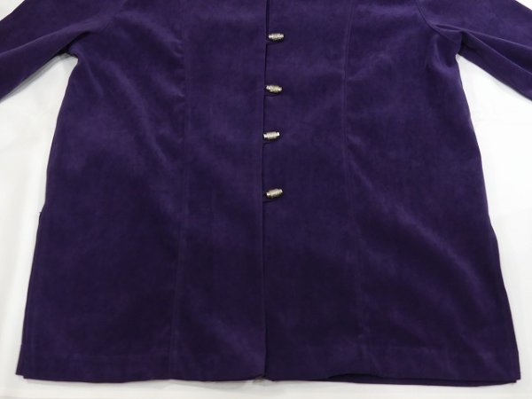 画像11: 90s R&K フェイクスエード マオカラー チャイナ ジャケット セットアップ   (11)