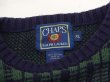 画像3: 80s CHAPS Ralph Lauren エンブレム刺繍 格子柄 コットン ニット セーター (3)