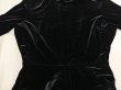 画像9: 90s Talbots ハイネック ブラック ベロア ワンピース ドレス (9)