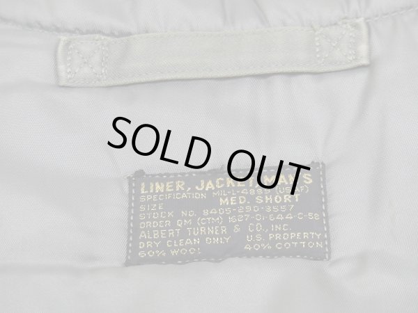 画像16: 50s ビンテージ US AIR FORCE USAF 前期タイプ 黒タグ ミリタリー フィールド ウールパイル ライナー ジャケット M-S (16)