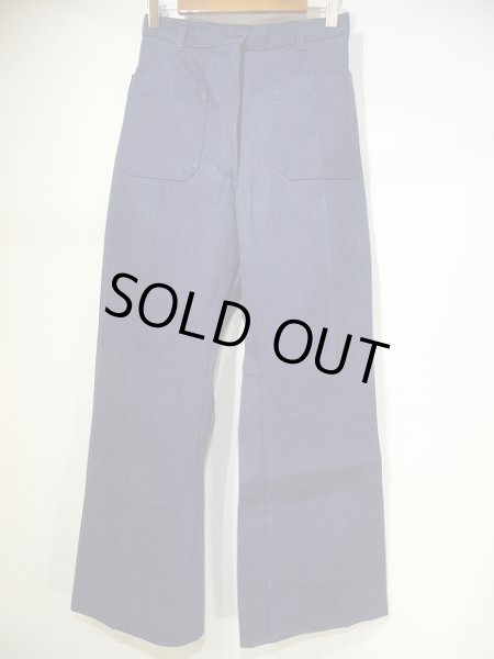 画像4: DEAD STOCK デッドストック 80s ビンテージ US NAVY USN ライトオンス フレア デニム セーラー パンツ  (4)