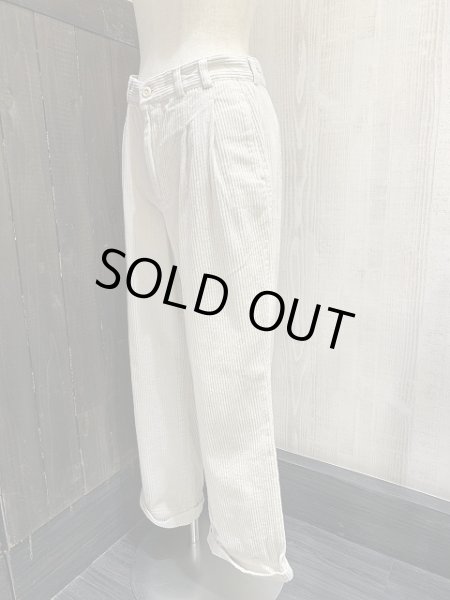 画像2: 80s 90s ビンテージ CAROLINA  BLUES 太畝 コーデュロイ 2タック テーパード パンツ  (2)