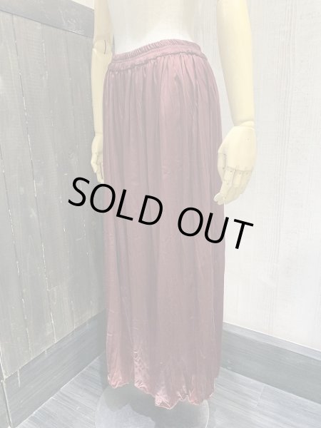 画像3: USA製 90s ビンテージ RIALTO プリーツ加工 ワインレッド ロング スカート  (3)