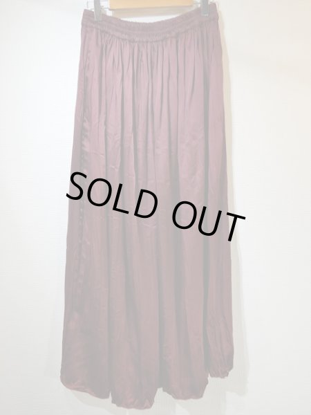 画像5: USA製 90s ビンテージ RIALTO プリーツ加工 ワインレッド ロング スカート  (5)