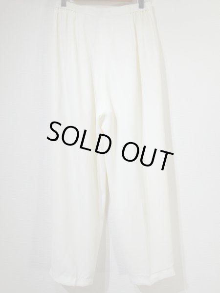 画像5: 90s Refaella ホワイト 白 タック入り テーパード イージーパンツ スラックス (5)