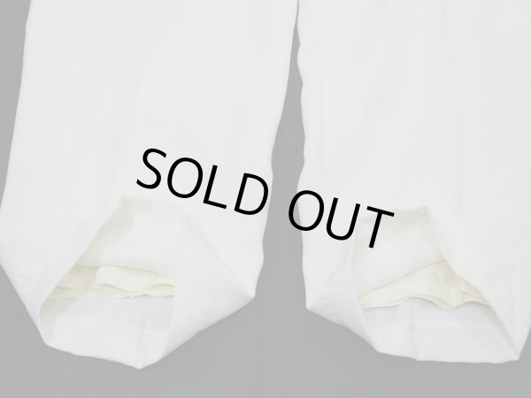 画像12: 90s Refaella ホワイト 白 タック入り テーパード イージーパンツ スラックス (12)