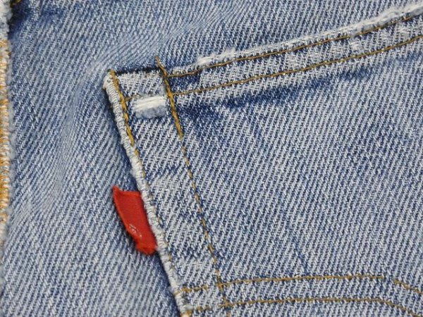 画像11: 70s ビンテージ Levi's 501 66 前期 シングルステッチ ヒッピー リメイク デニム スカート W27 (11)