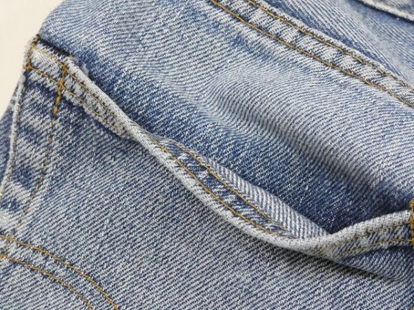 画像12: 70s ビンテージ Levi's 501 66 前期 シングルステッチ ヒッピー リメイク デニム スカート W27 (12)