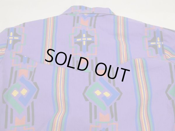 画像11: USA製 80s ビンテージ SAN DEE WESTERN WEAR INC. ネイティブ オルテガ デザイン プリント  ジャケット ブルゾン (11)