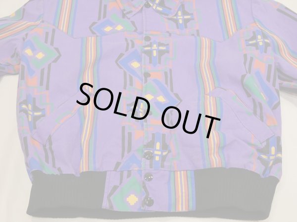 画像8: USA製 80s ビンテージ SAN DEE WESTERN WEAR INC. ネイティブ オルテガ デザイン プリント  ジャケット ブルゾン (8)