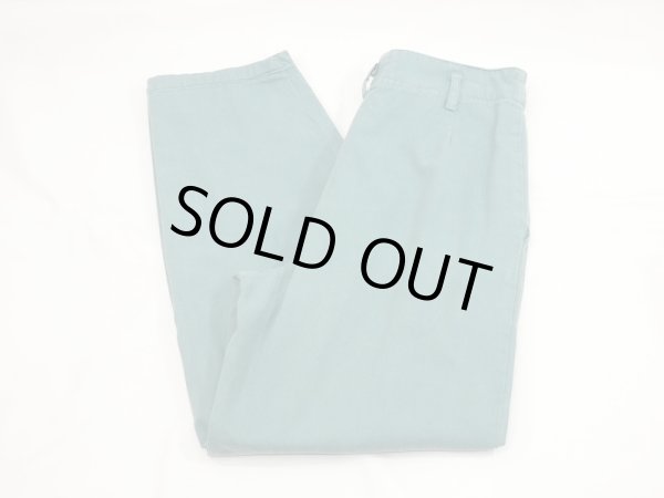 画像6: WEST GERMANY製 80s ビンテージ madeleine モスグリーン 2タック テーパード コットン パンツ EURO ユーロ  (6)