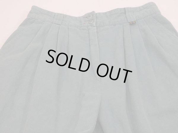 画像7: WEST GERMANY製 80s ビンテージ madeleine モスグリーン 2タック テーパード コットン パンツ EURO ユーロ  (7)