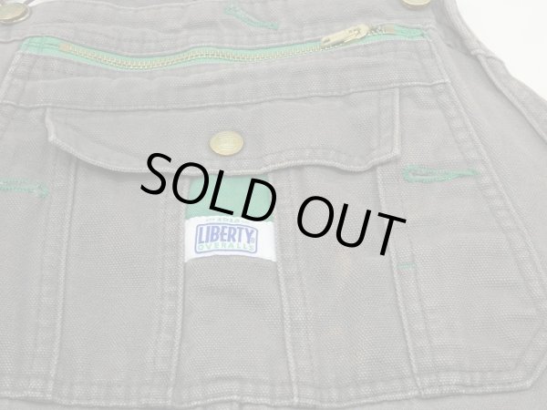 画像7: 希少カラー 90s ビンテージ LIBERTY OVERALLS グレー デニム オーバーオール ユニセックス サロペット (7)