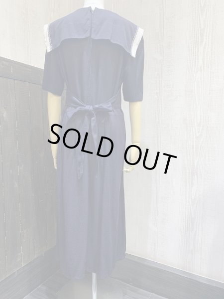 画像3: USA製 80s J.B.S セーラー カラー レイヤード デザイン ワンピース ドレス (3)