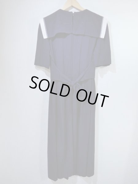 画像5: USA製 80s J.B.S セーラー カラー レイヤード デザイン ワンピース ドレス (5)