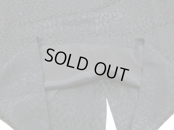 画像9: 80s ビンテージ クロコダイル風 オールオーバー 柄 プリント ブラック シルク タイト  スカート (9)