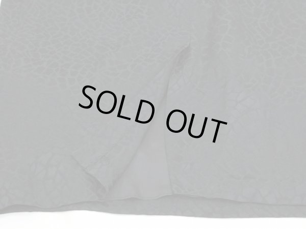 画像12: 80s ビンテージ クロコダイル風 オールオーバー 柄 プリント ブラック シルク タイト  スカート (12)