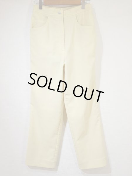 画像4: 90s Blain クリームイエロー レモンイエローテーパード イージー パンツ スラックス カラーパンツ (4)