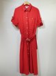 画像4: USA製 80s ビンテージ BROWNSTONE STUDIO ベルト付き 前開き シャツ ワンピース コットン ドレス  (4)