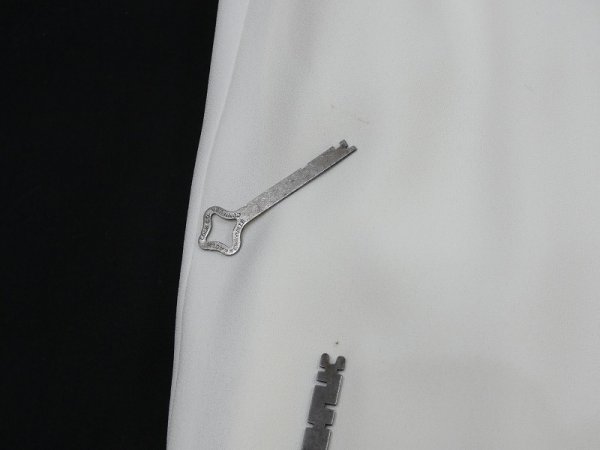 画像11: 90s Refaella ホワイト 白 タック入り テーパード スラックス イージーパンツ  (11)