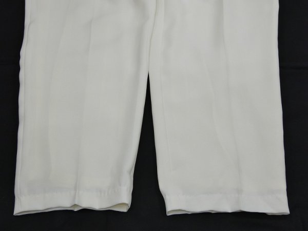 画像9: 90s Refaella ホワイト 白 タック入り テーパード スラックス イージーパンツ  (9)