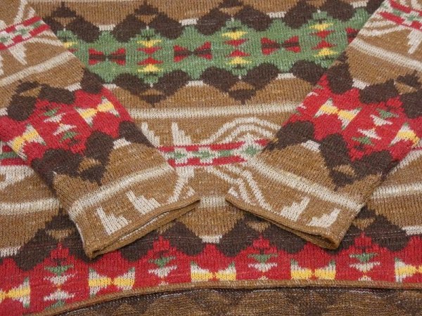 画像10: ラルフ ローレン DENIM&SUPPLY RALPH LAUREN  ネイティブ柄 ショート クロップド 丈 コットン ニット (10)