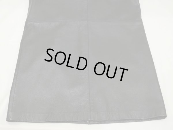 画像8: 90s COMPANY 切り替え ブラック レザーロング  タイト スカート  (8)