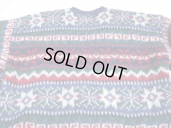 画像11: 90s MAURICES Vネック スノーパターン 雪柄 モヘア ニット カーディガン カーデ (11)