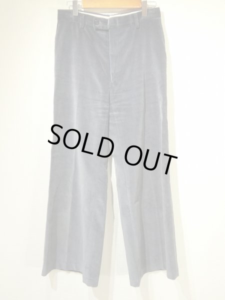 画像4: 70s ユーロ ビンテージ ベロア ワイド フレア パンツ スラックス  (4)