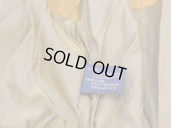 画像14: 90s ユーロ ビンテージ DEVRED フライフロント マスタードカラー ジャケット ブルゾン ジャンパー (14)