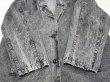 画像11: 80s ビンテージ VENEZIA ケミカル ウォッシュ ブラック デニム ロング コート テーラード ジャケット (11)