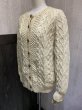 画像2: アイルランド製 70s ビンテージ STANDUN ケーブル編み アラン フィッシャーマン カーディガン カーデ セーター (2)