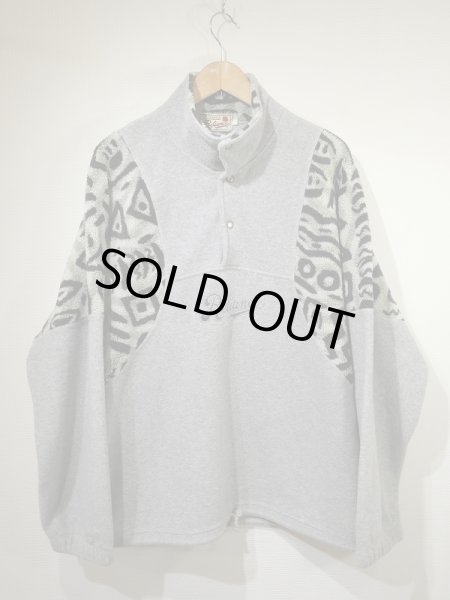 画像5: 90s Reliance 幾何学模様 象形文字 プルオーバー フリース ジャケット ブルゾン (5)